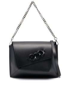 John Richmond Shopper met kettingdetail - Zwart