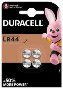 Batterij Duracell knoopcel 4xLR44 alkaline ÃƒÆ'Ã‹Å“11,6mm