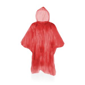 Pakket van 6x stuks wegwerp regen ponchos voor kinderen rood - Regenponcho's