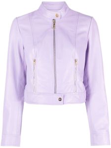 LIU JO veste en cuir à coupe cintrée - Violet