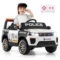 12 V Elektrische Kinderauto met Afstandsbediening Draadloze Verbinding Muziek Claxon Sirene Waarschuwingslicht Elektrische Auto