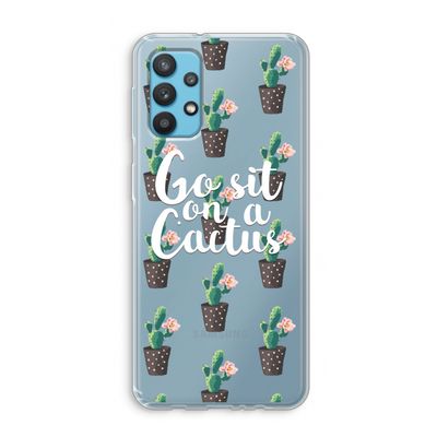 Cactus quote: Samsung Galaxy A32 4G Transparant Hoesje