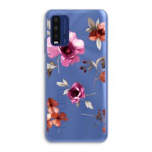 Geschilderde bloemen: Xiaomi Redmi 9T Transparant Hoesje