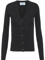 Prada cardigan en cachemire à col v - Noir