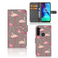 Motorola Moto G Pro | Telefoonhoesje | Met pasjeshouder | Flamingo