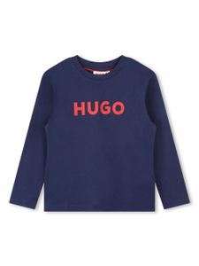 HUGO KIDS t-shirt en coton biologique à logo imprimé - Bleu