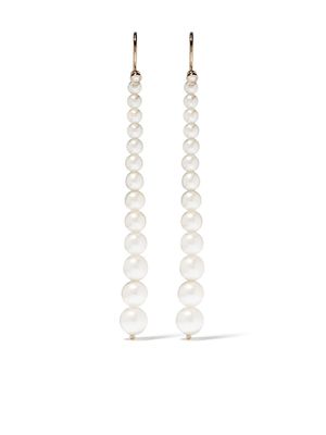 Mizuki boucles d'oreilles Sea of Beauty en or jaune 14ct orné de perles Akoya et de diamants
