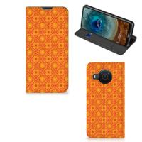 Nokia X20 | X10 | Hoesje met Magneet | Batik Oranje