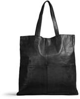 MUUD Show Black - Handgemaakt leren shopper voor dagelijks gebruik 39x35cm