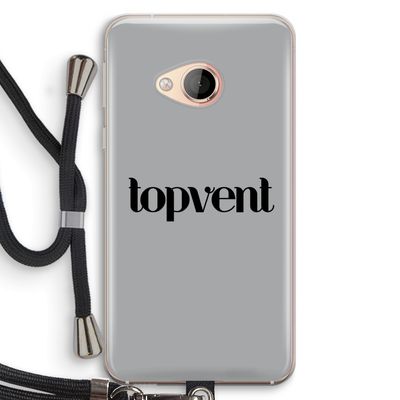 Topvent Grijs Zwart: HTC U Play Transparant Hoesje met koord