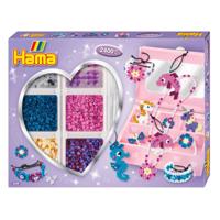 Hama midi strijkkralenset sieraden maken paars, 2400st.