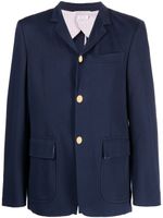 Thom Browne blazer cintré à bande tricolore - Bleu