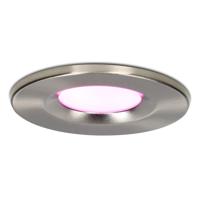 Venezia Smart inbouwspot - IP65 waterdicht - 6 Watt 450 lumen - Wifi + Bluetooth - RGBWW - Google Home, Amazon Alexa en Siri - RVS - Badkamer, binnen en buiten