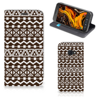 Samsung Galaxy Xcover 4s Hoesje met Magneet Aztec Brown