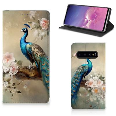 Smartphone hoesje voor Samsung Galaxy S10 Vintage Pauwen