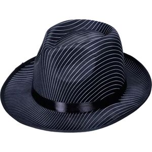 Gangster hoed zwart/wit voor dames/heren