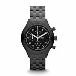 Horlogeband Fossil JR1439 Roestvrij staal (RVS) Zwart 20mm