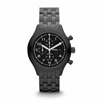 Horlogeband Fossil JR1439 Roestvrij staal (RVS) Zwart 20mm - thumbnail