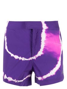 Off-White short à imprimé tie-dye - Violet