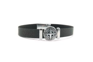 Qoss Heren Leren Armband Luuk Zwart