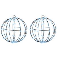 Bal met 192 LED 2 pcs Koudwit 30 cm Metaal