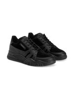 Giuseppe Junior baskets Talon Jr à empiècements en daim - Noir