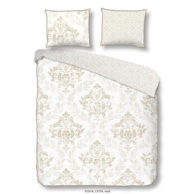 Descanso dekbedovertrek Lynn - zandkleur - 140x200/220 cm