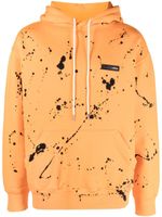 Purple Brand hoodie en coton à imprimé taches de peinture - Orange - thumbnail