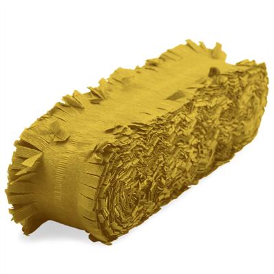 Folat Feest/verjaardag versiering - crepe slingers - goud - 24 mtr - papier - feestartikelen