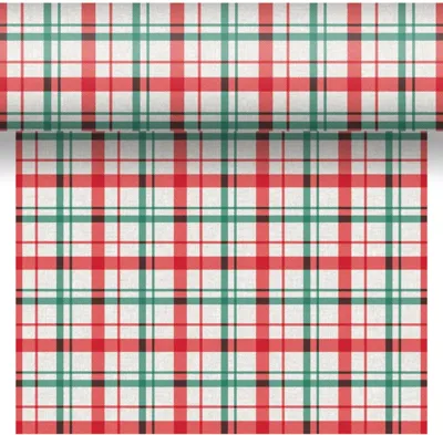 Duni dunicel 3-in-1 tafelloper seasonal delight 40x480cm rood, groen