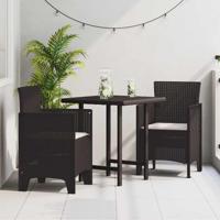 Tuinstoel 2 pcs Bruin 53 x 49 x 85 cm PP
