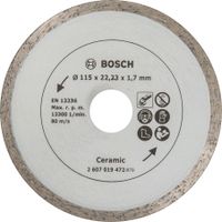 Bosch Accessoires Diamantdoorslijpschijf voor tegels, 115 mm - 2607019472