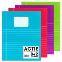 Schrift SOHO Trend A5 lijn 80 pagina&apos;s 70gr assorti 8+2 gratis