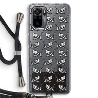 Zwarte poes: Xiaomi Redmi Note 10 Pro Transparant Hoesje met koord