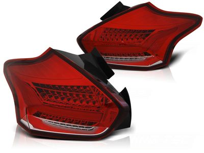 Tuning-Tec Achterlichten FORD FOCUS 3 15-18 HATCHBACK ROOD HELDER SEQ LED Tuning-Tec Achterlichten FORD FOCUS 3 15-18 HATCHBACK ROOD HELDER SEQ LED