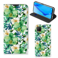 Huawei P40 Lite Smart Cover Orchidee Groen