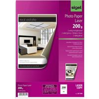 Sigel LP344 Fotopapier DIN A4 200 g/m² 200 vellen Dubbelzijdig bedrukbaar, Hoogglans, Geoptimaliseerd voor laser