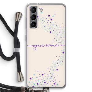 Sterren: Samsung Galaxy S21 Transparant Hoesje met koord