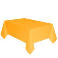 Feest versiering geel tafelkleed 137 x 274 cm papier - Feesttafelkleden - thumbnail