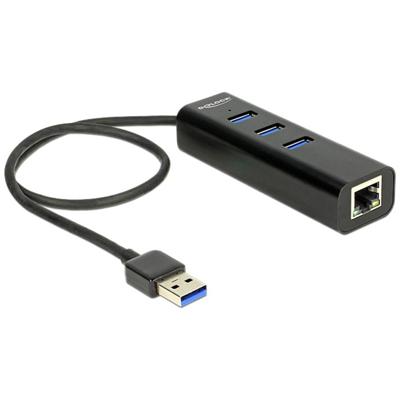 Delock 62653 USB 3.1 Gen 1-hub Zwart