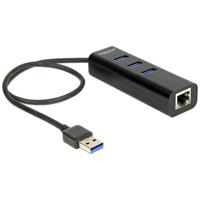 Delock 62653 USB 3.1 Gen 1-hub Zwart - thumbnail