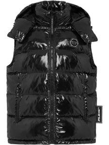 Philipp Plein gilet matelassé à patch logo - Noir