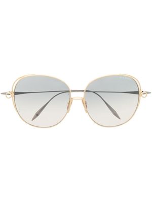 Dita Eyewear lunettes de soleil à monture ronde oversize - Or