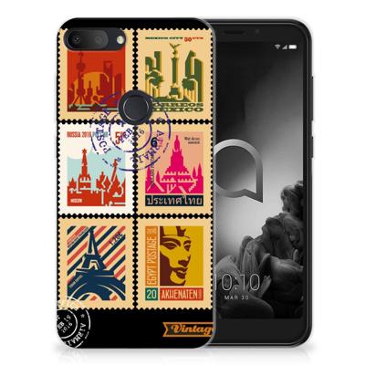 Alcatel 1S (2019) | Silliconen Back Cover | Postzegels