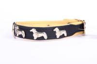 Leren halsband Teckel