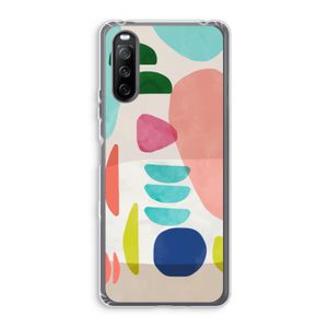 Bold Rounded Shapes: Sony Xperia 10 III Transparant Hoesje