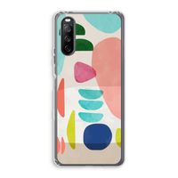 Bold Rounded Shapes: Sony Xperia 10 III Transparant Hoesje