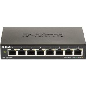 D-Link DGS-1100-08V2 netwerk-switch Managed Gigabit Ethernet (10/100/1000) Zwart