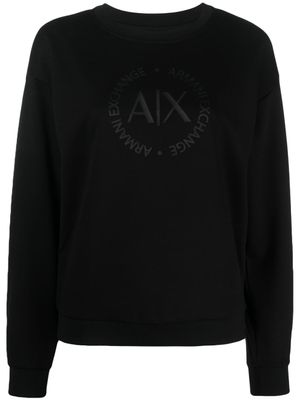 Armani Exchange sweat à logo imprimé - Noir