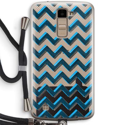 Onderbroken lijn: LG K10 (2016) Transparant Hoesje met koord